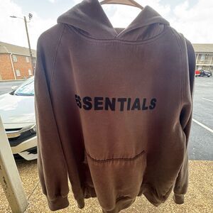 Fear of God Essentials Pullover Hoodie Brown - Medium